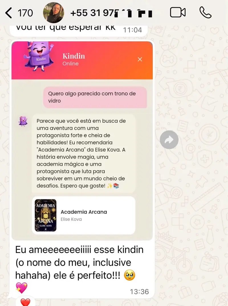 Depoimento real de leitora 3